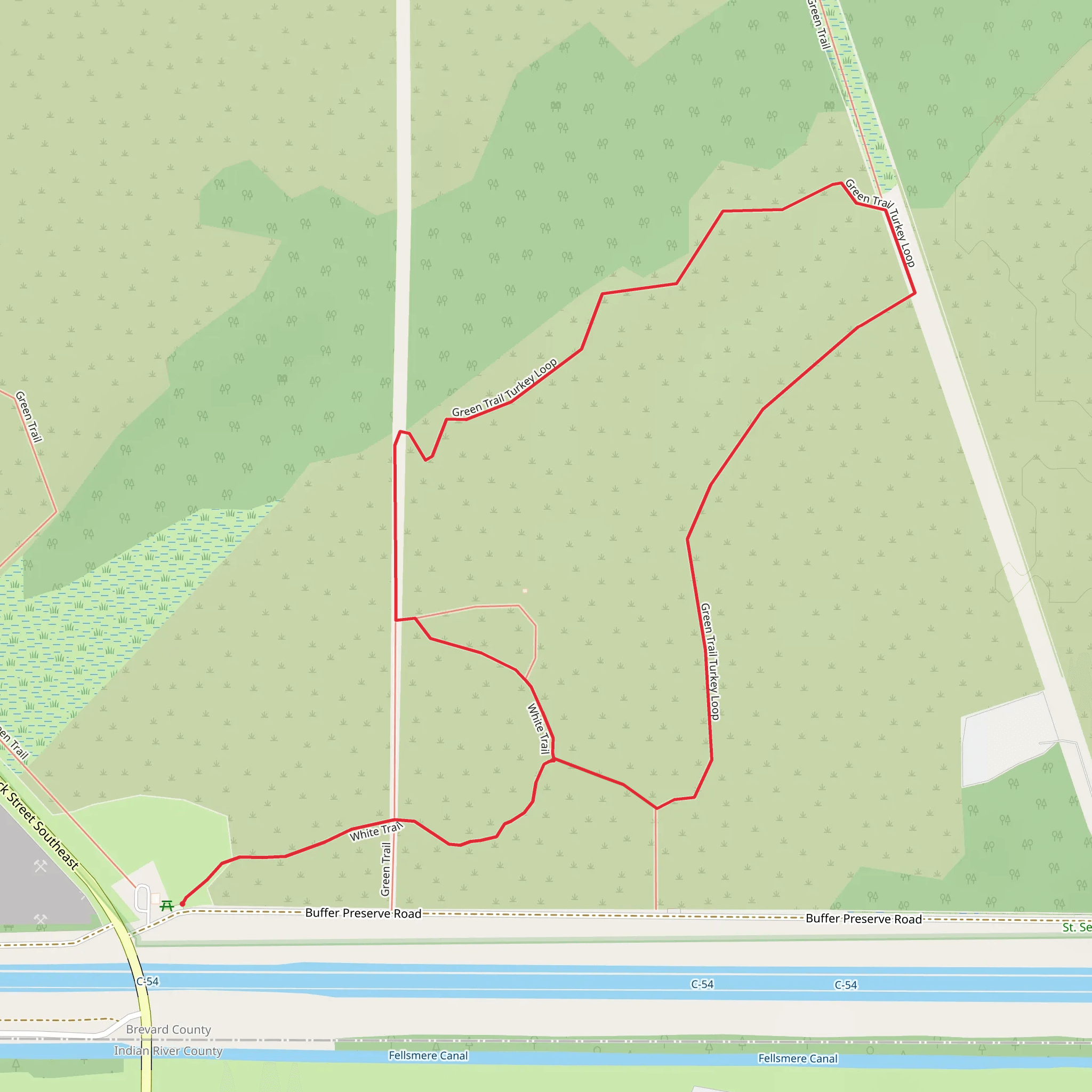 Green Trail Turkey Loop mobile static map