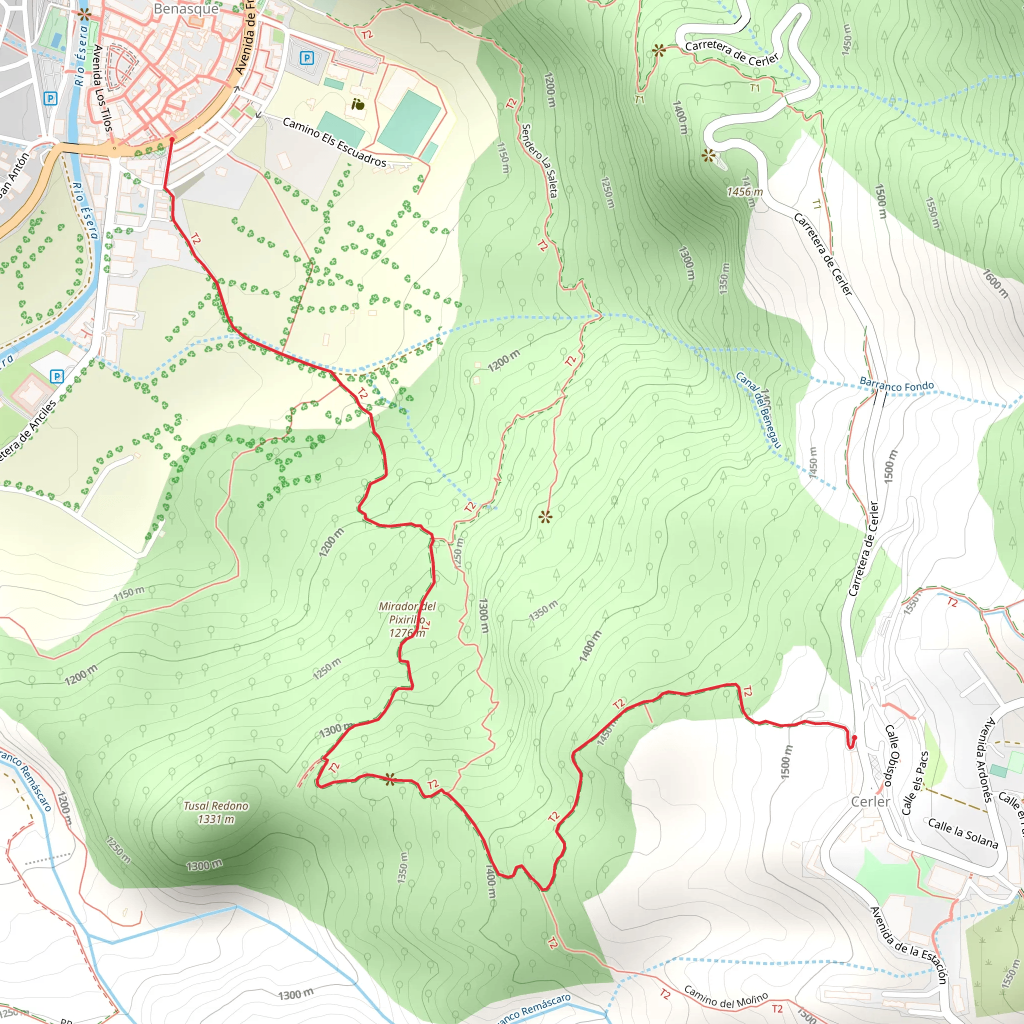 Benasque - Cerler via Es Felegas PR HU 27 mobile static map