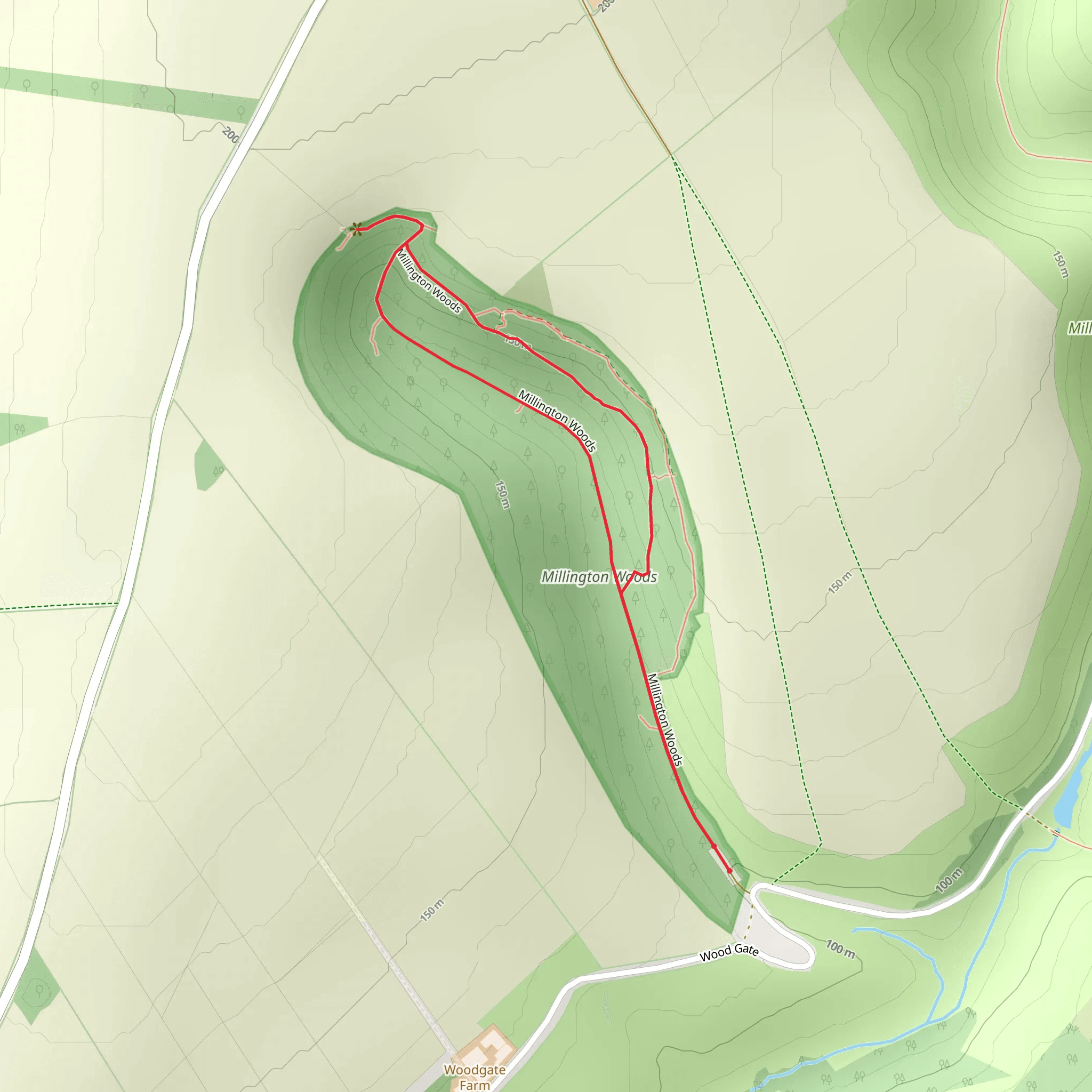 Millington Woods mobile static map