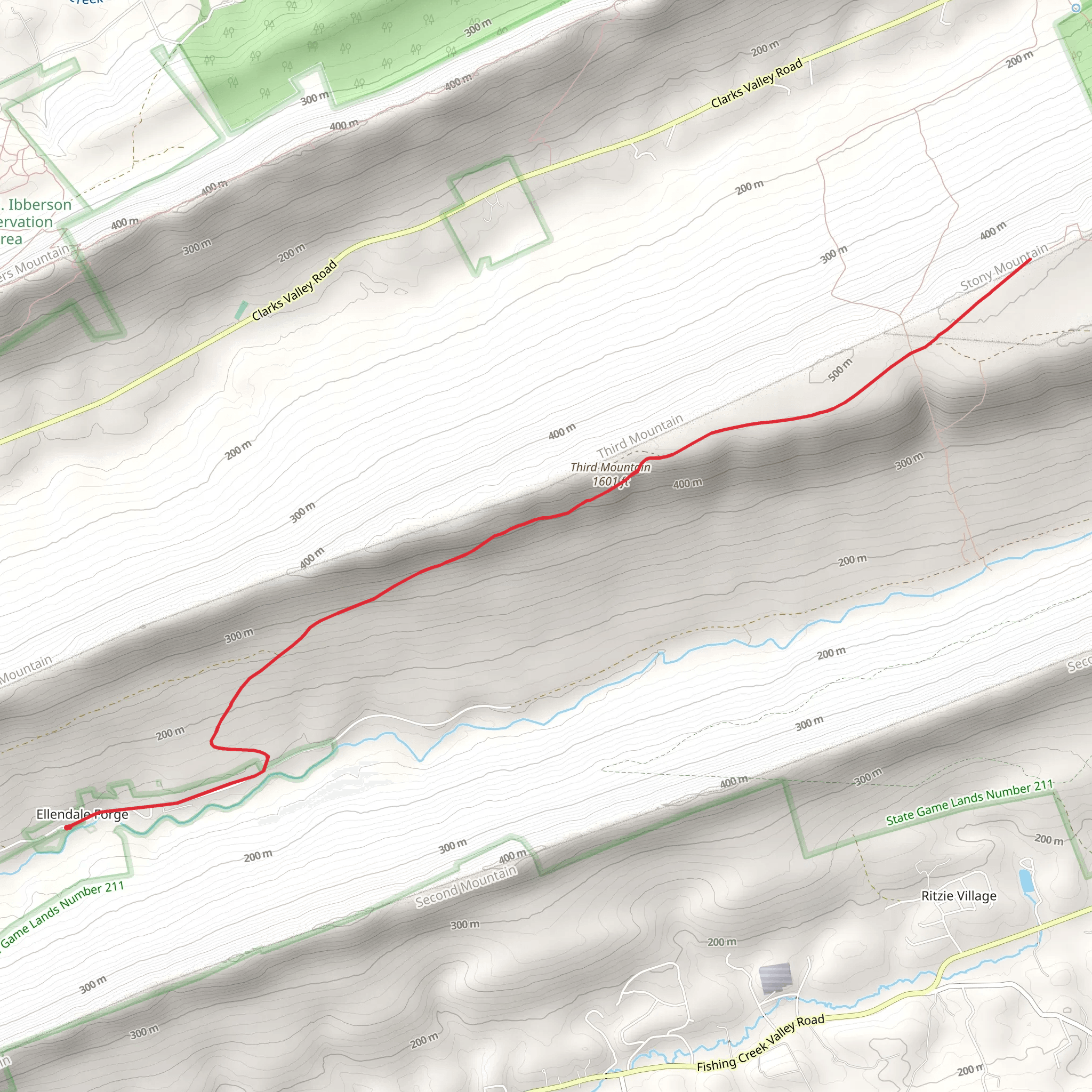 Third Mountain from Ellendale Forge mobile static map