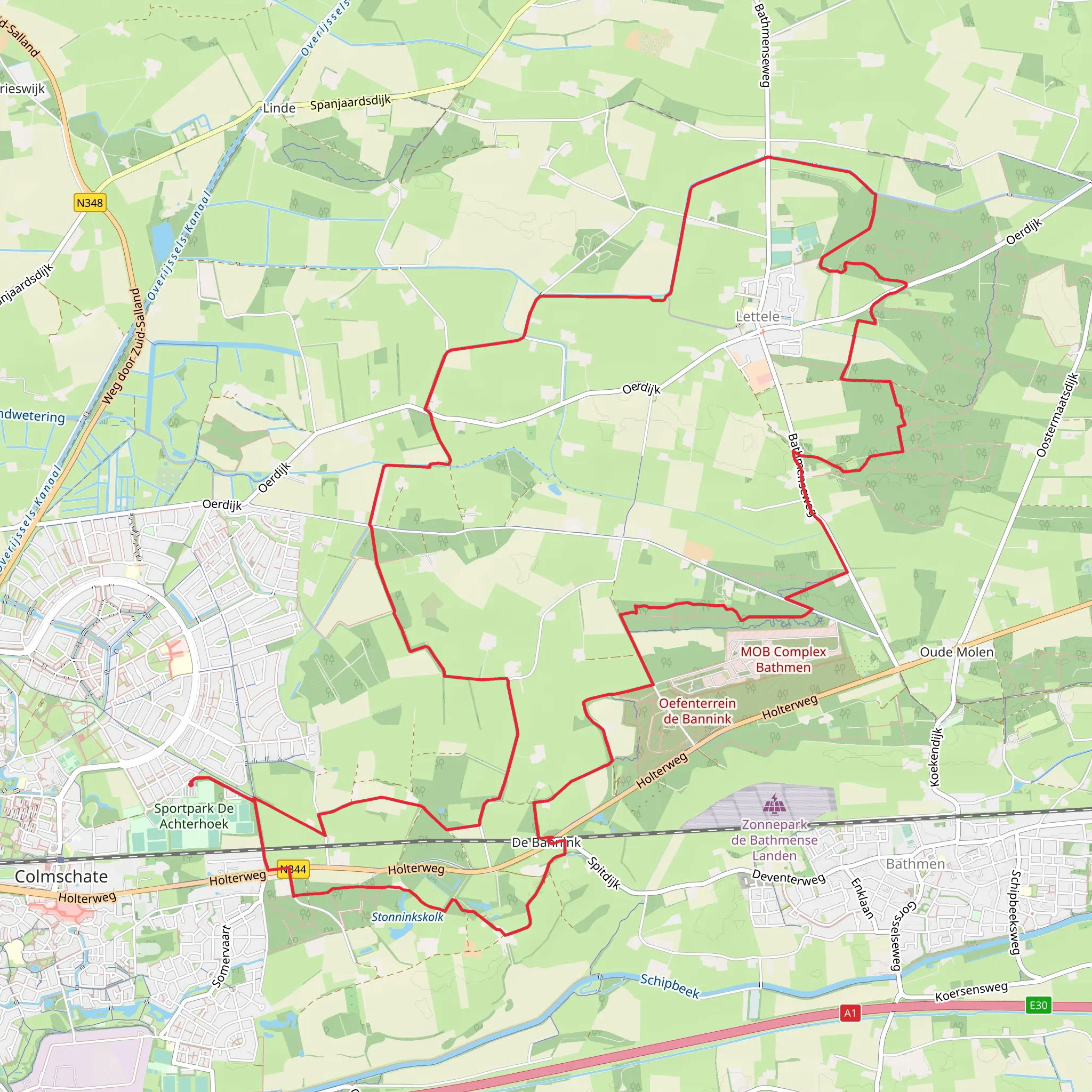 Sallandpad and Koerkamps Weg Loop mobile static map
