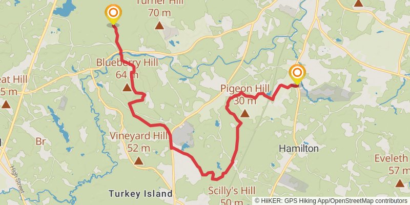 Bay Circuit Trail alt 1 Map