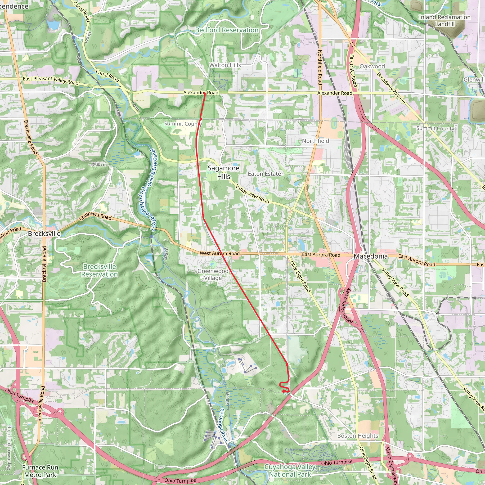 Bike and Hike Trail - Alexander Road mobile static map