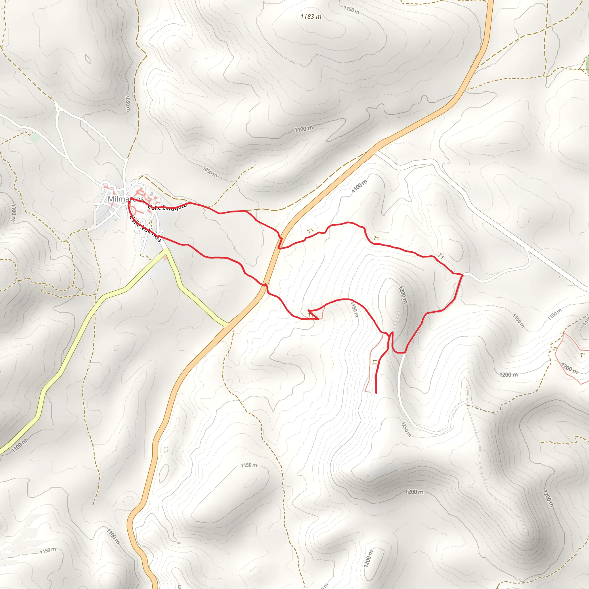 Senda a la Cueva y Fuente del Moro PR GU 7 mobile static map