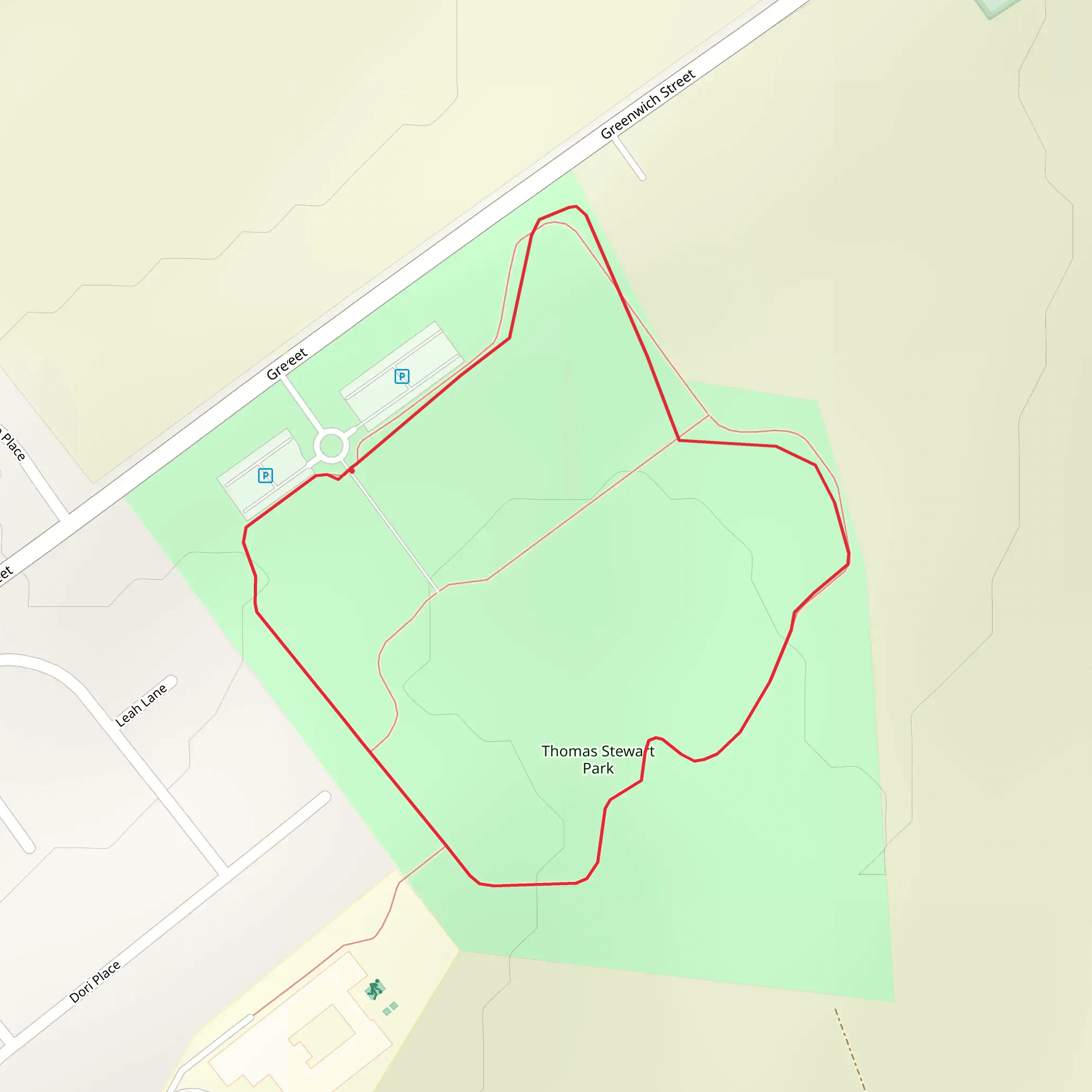 Thomas Stewart Park Loop mobile static map