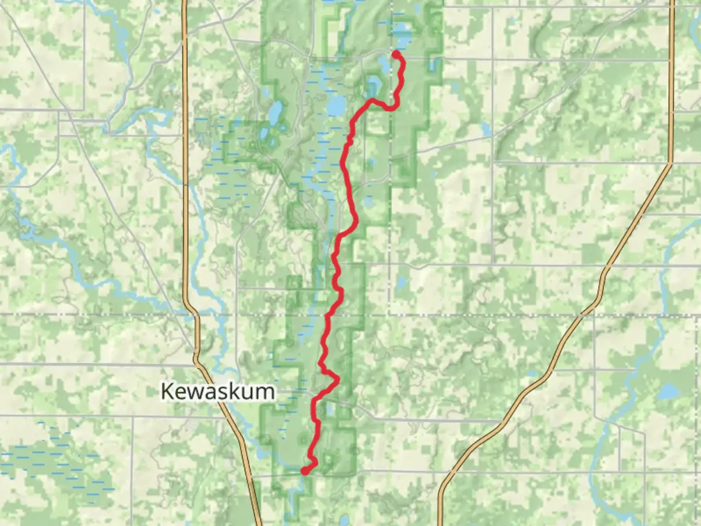 An image depicting the trail Ice Age Trail from Mud Lake and its surrounding area.