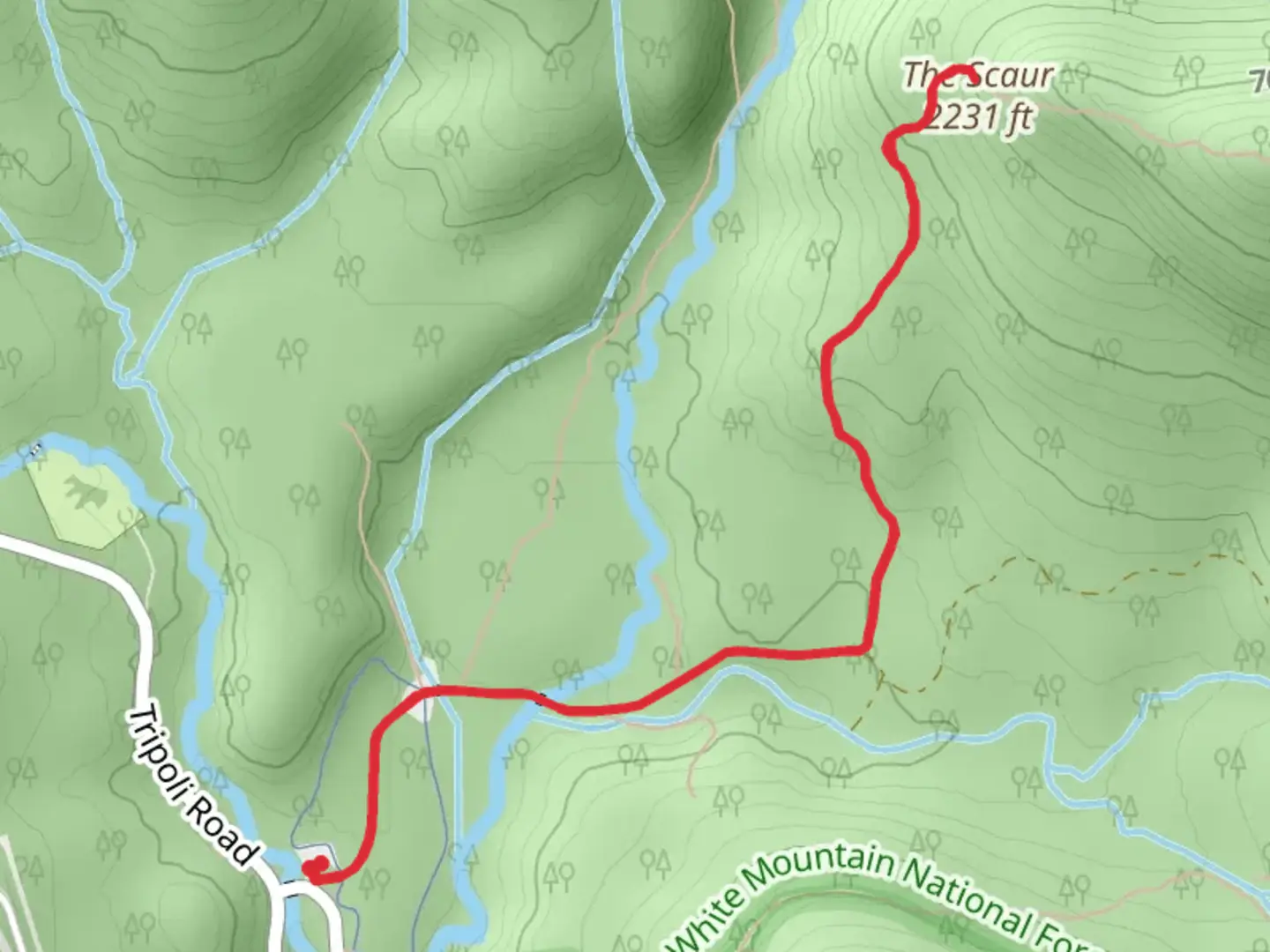 An image depicting the trail The Scaur Summit via Livermore Road - 53 and its surrounding area.