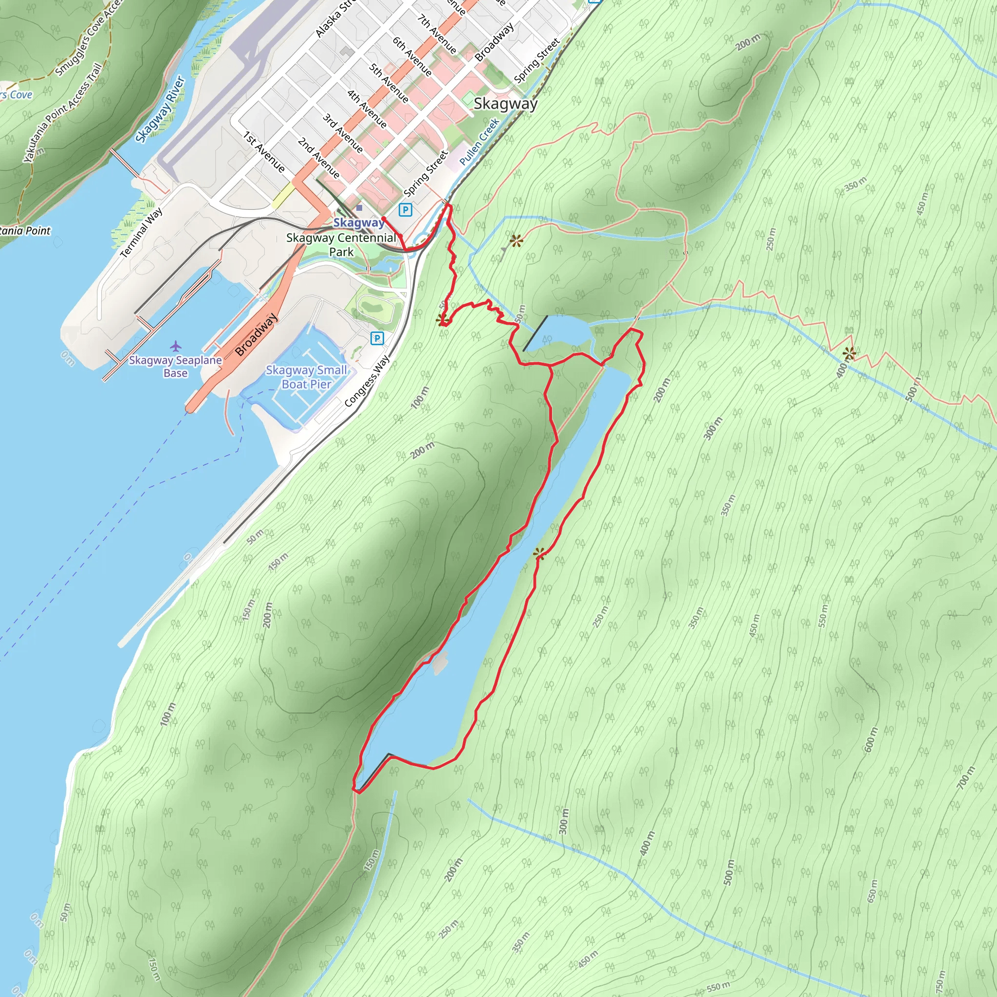Lower Dewey Lake Trail mobile static map