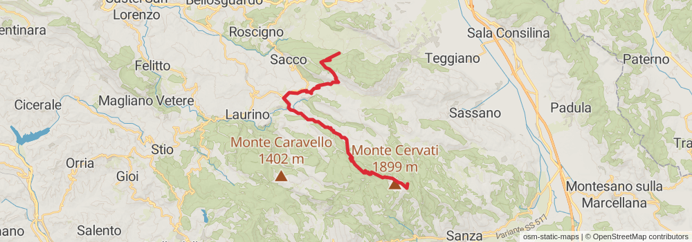 Sentiero Italia - Calabria Section stage 21 Map