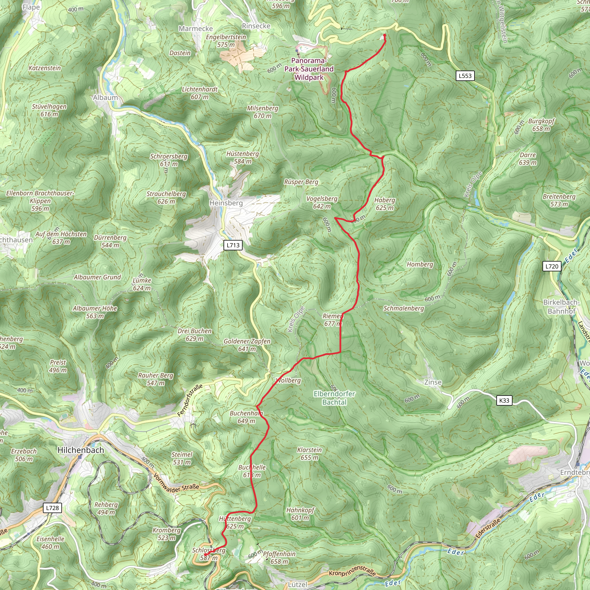 Rheinweserturm to Ginsburg Walk mobile static map