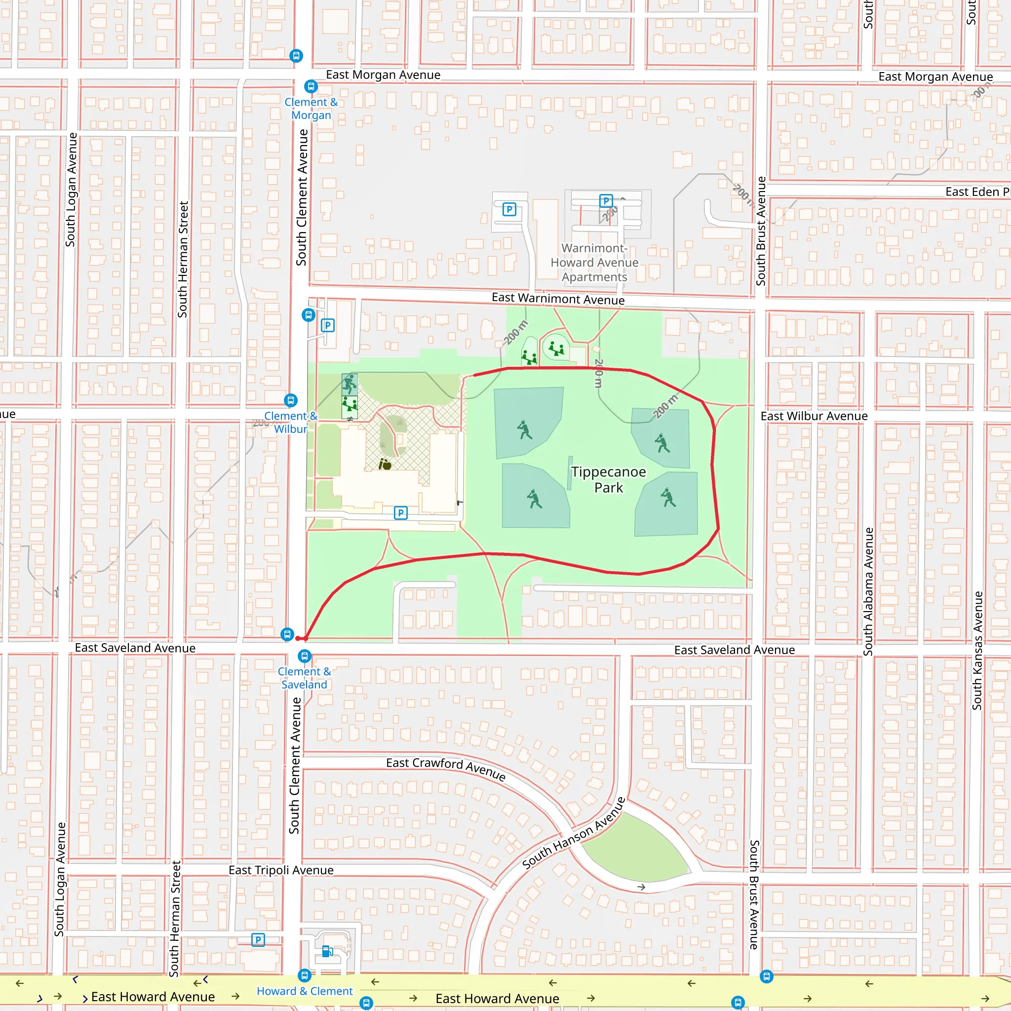 Tippecanoe Park mobile static map