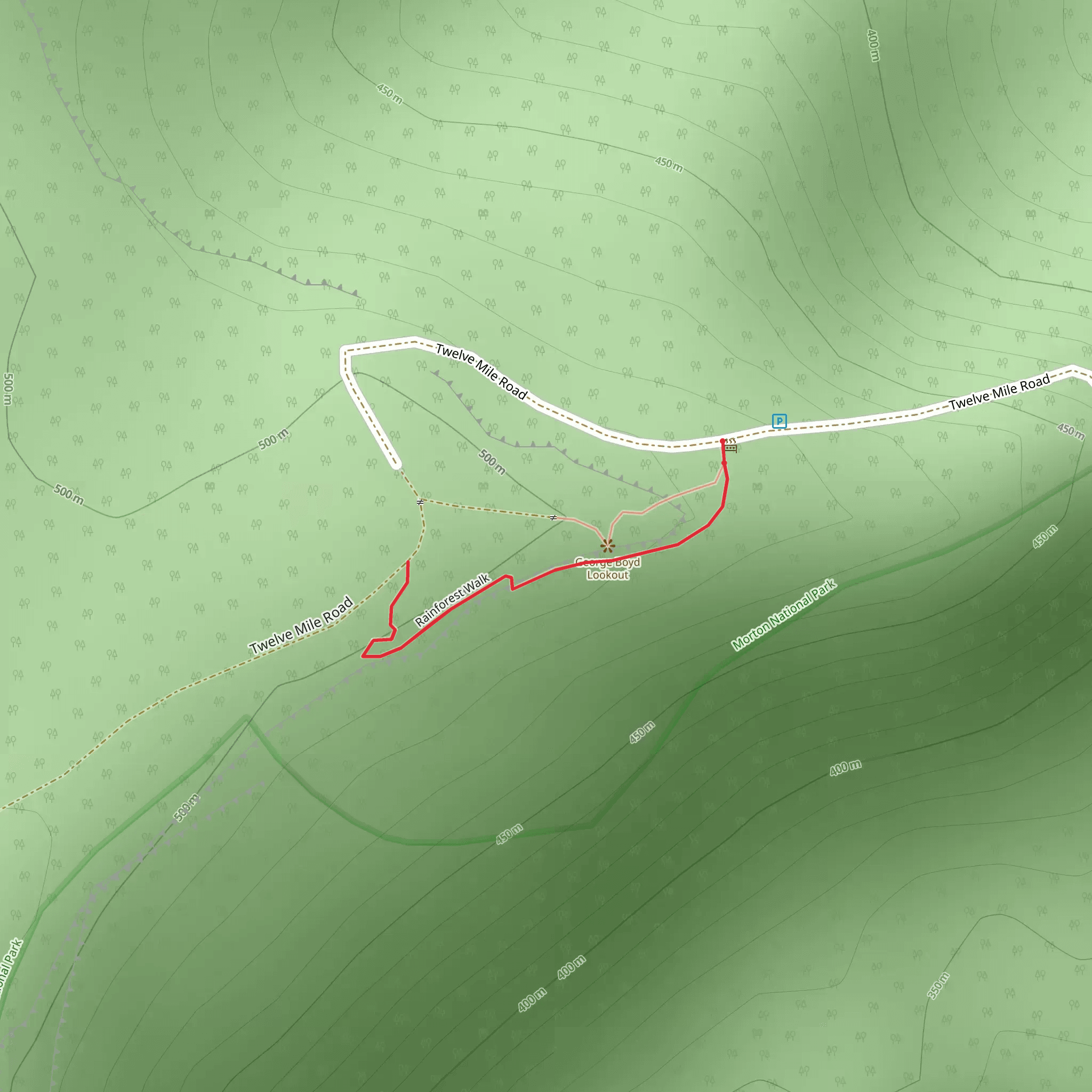 George Boyd Rainforest Track mobile static map
