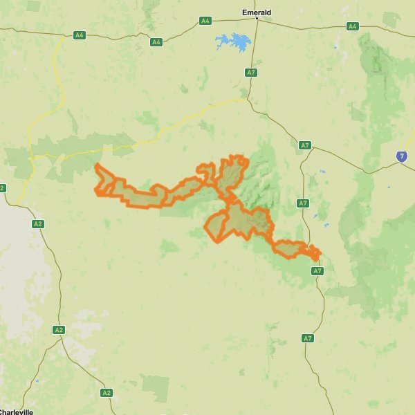 Carnarvon National Park mobile static map