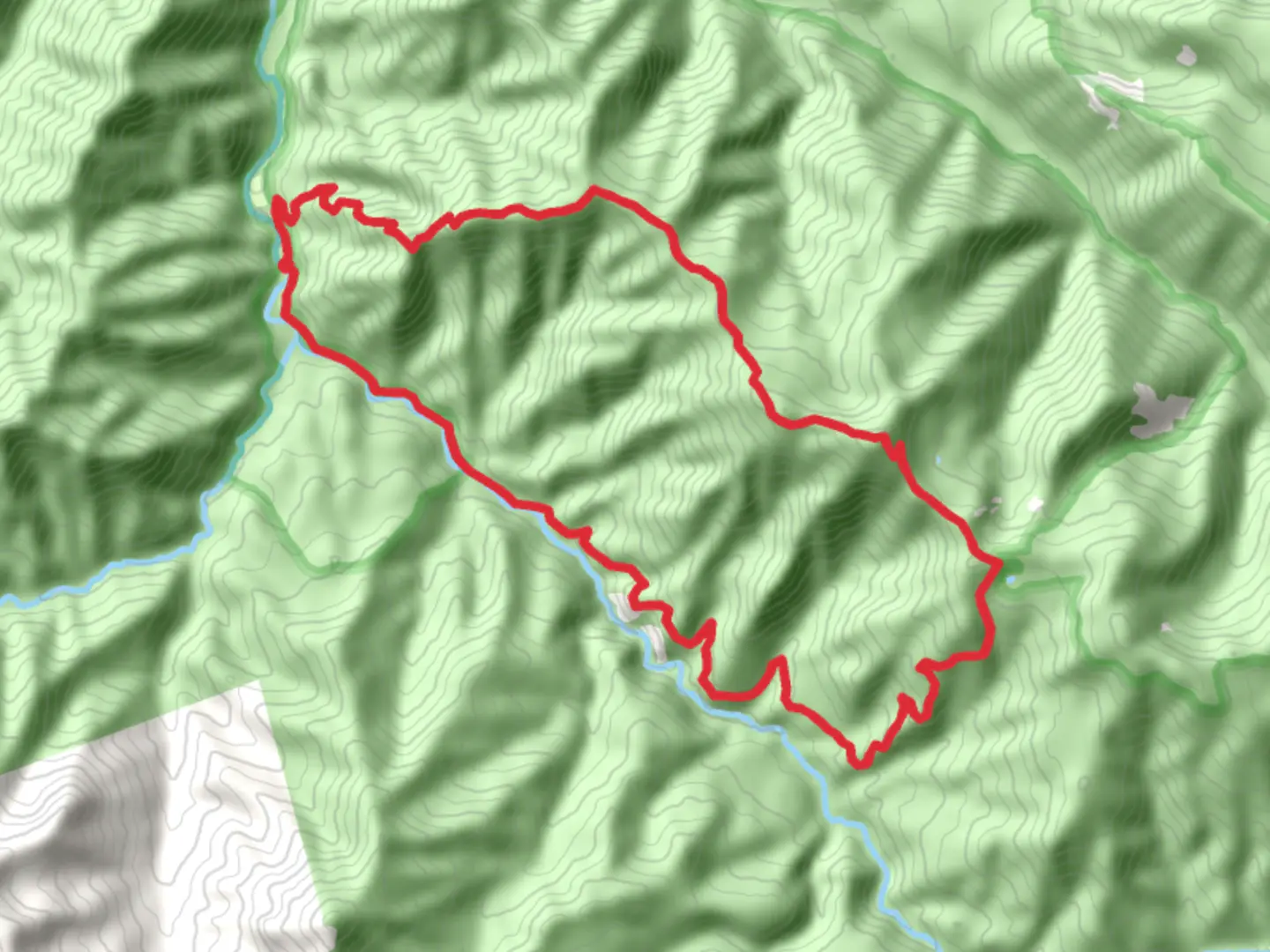 An image depicting the trail Salmon River, Kinzel Lake and Green Canyon Way Loop Trail and its surrounding area.