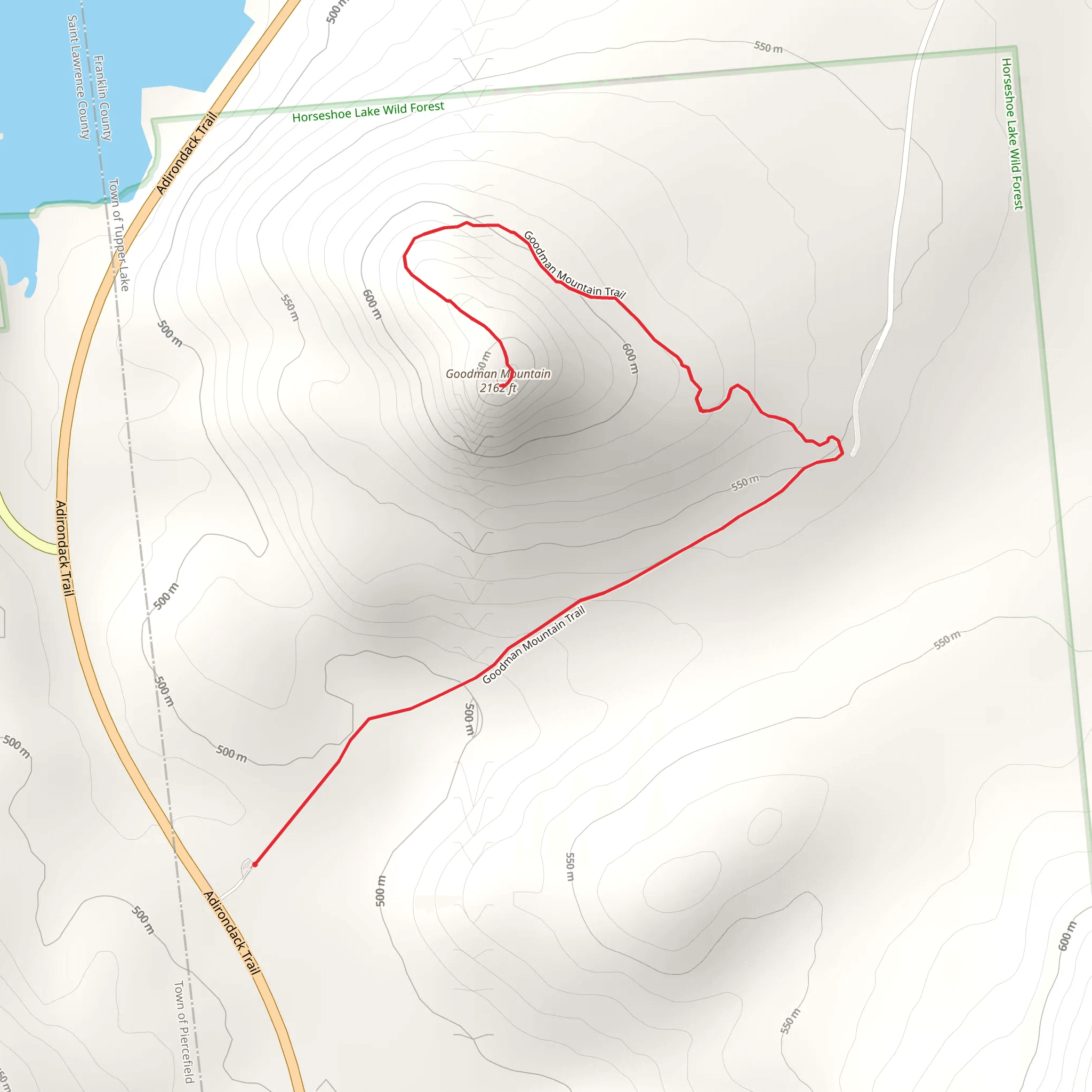 Goodman Mountain Trail mobile static map