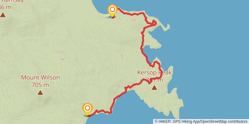 Wilsons Promontory - Eastern Circuit stage 2 Map