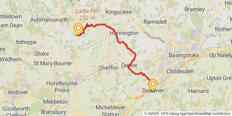 Hampshire Loop stage 7 Map