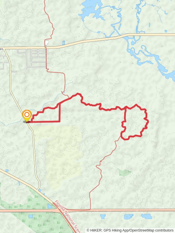 Tootoosahatchee Wildlife Management Area Loop mobile static map