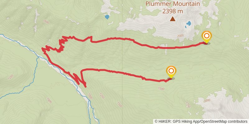 Spider Meadow - Buck Creek Pass Loop alt 2 Map