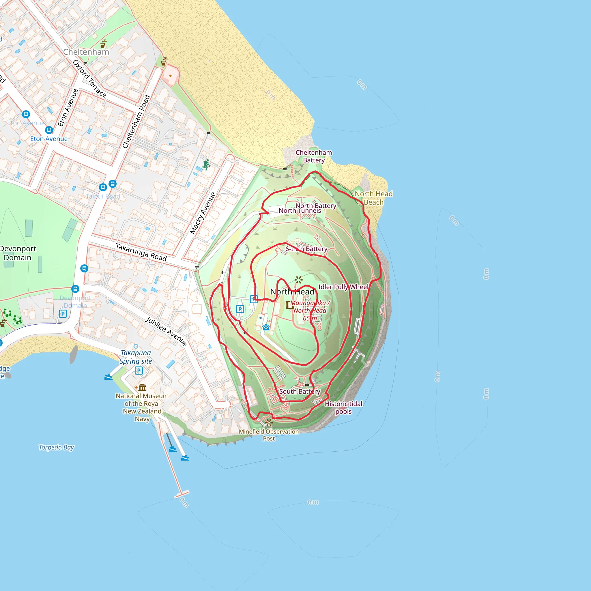 Maungauika - North Head Historic Walk mobile static map