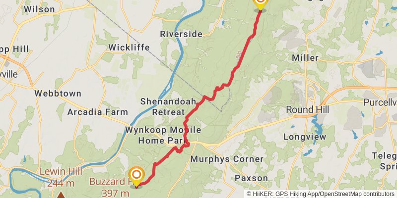 Appalachian Trail stage 103 Map