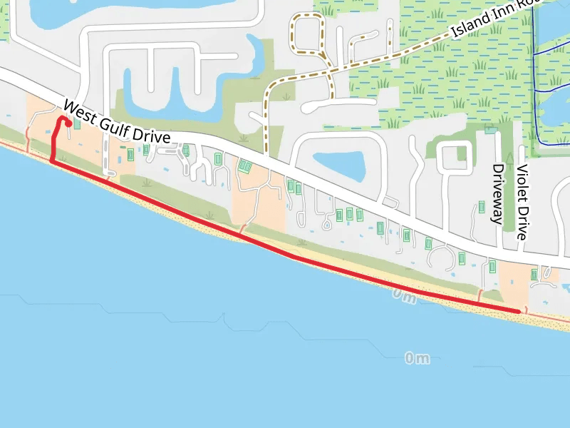 West Gulf Road walk along the beach