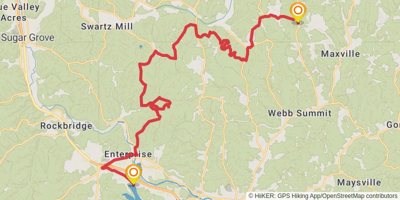 Buckeye Trail stage 65 Map