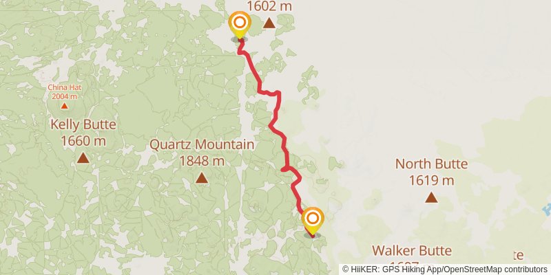 Ultra Pedestrian North Loop stage 133 Map