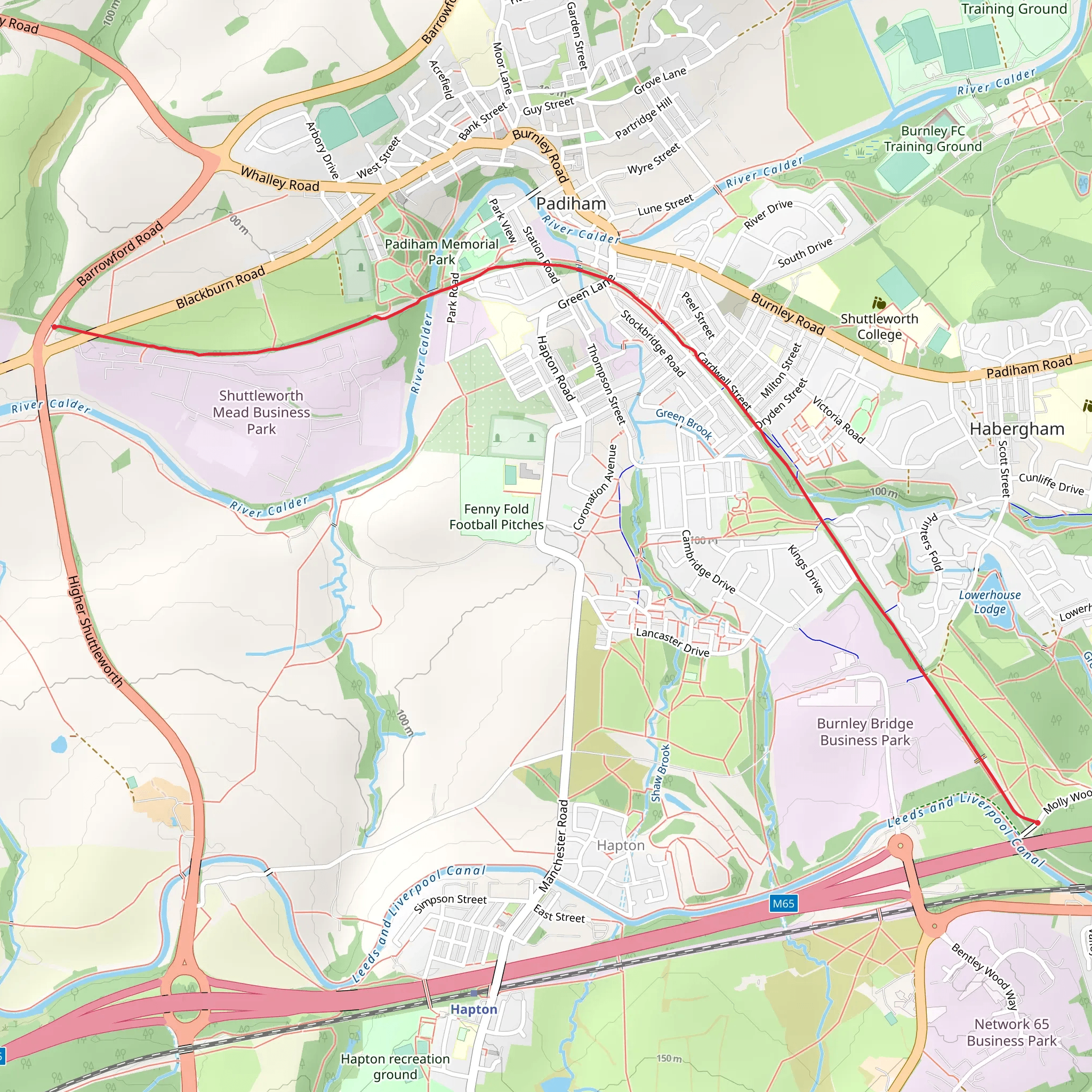 Padham Walk mobile static map