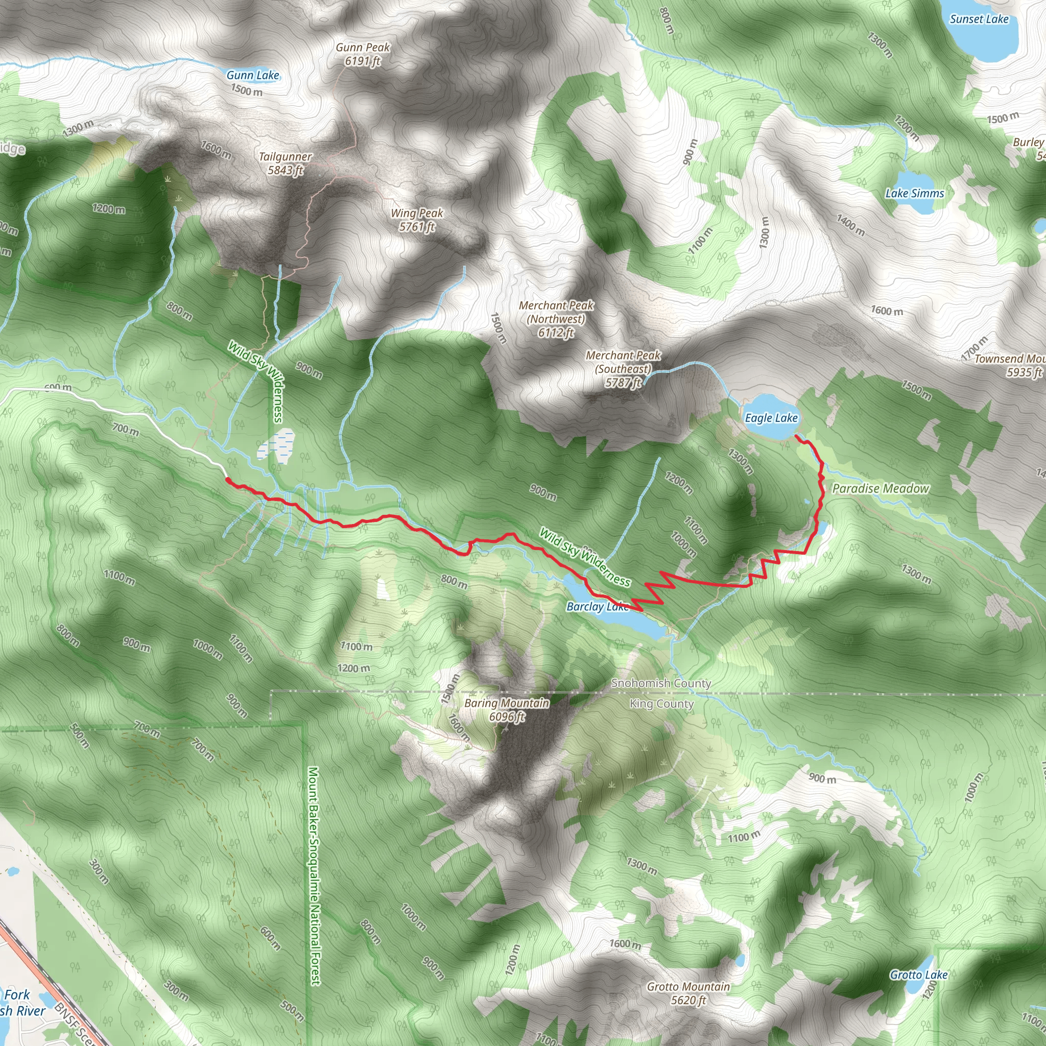Eagle Lake Trail mobile static map