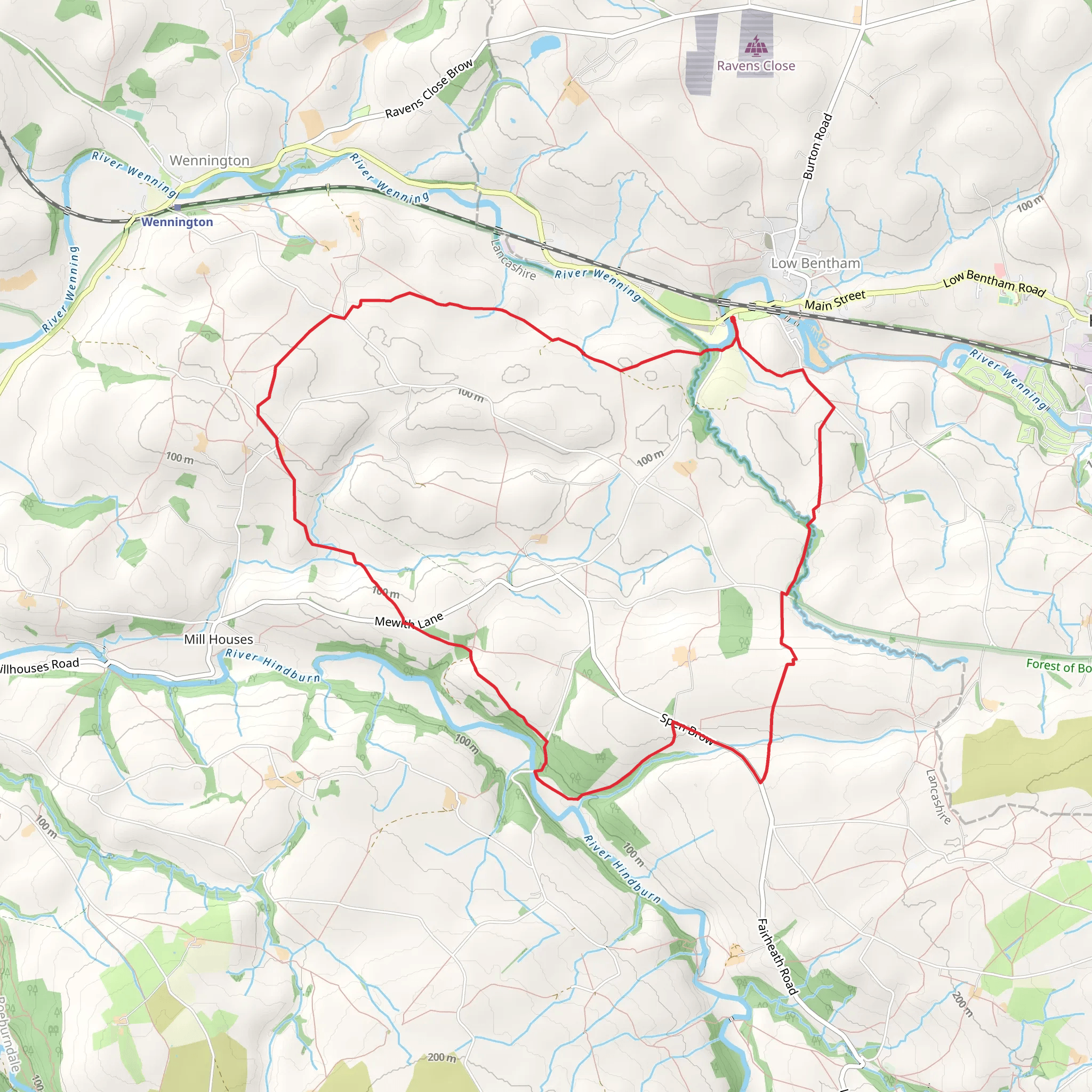 Low Bentham Circular Path mobile static map