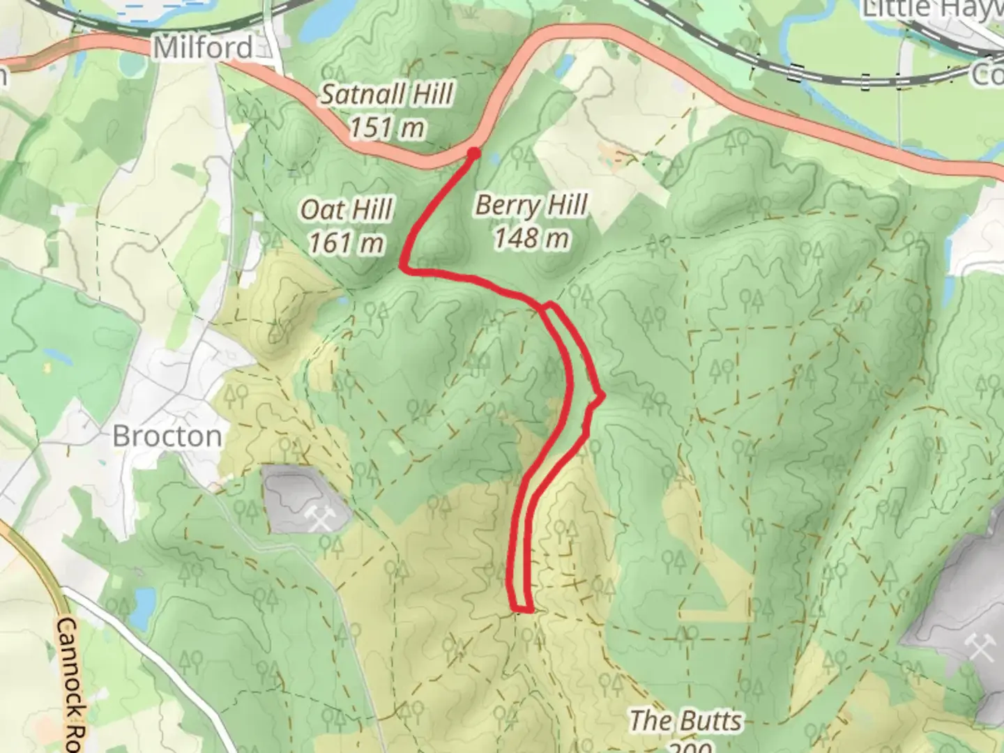 An image depicting the trail Devil's Dumble and Sher Brook and its surrounding area.