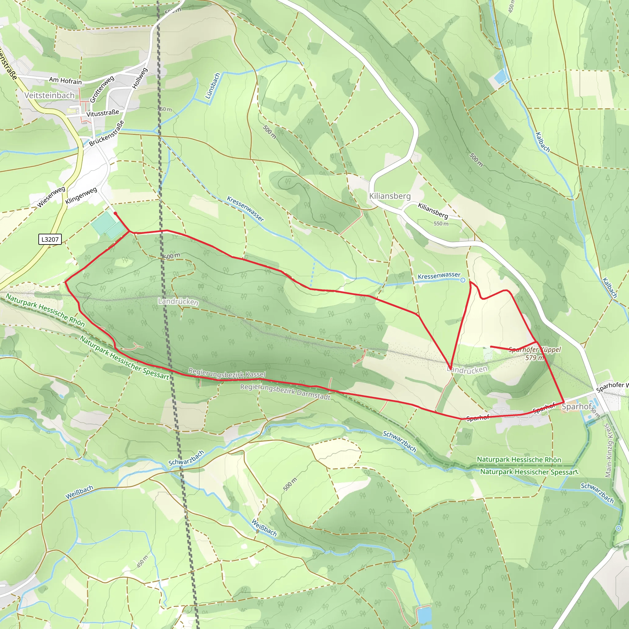 Sparhöfer Küppel Loop mobile static map