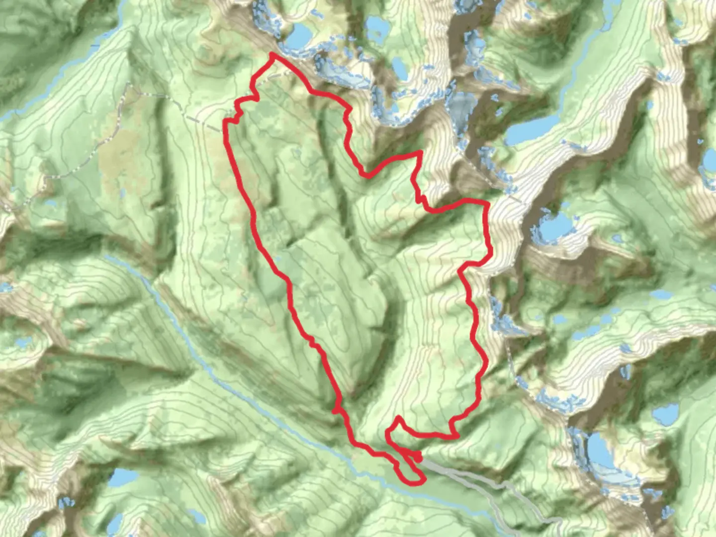 An image depicting the trail Granite Park, Highline and Flattop Mountain Loop Trail and its surrounding area.