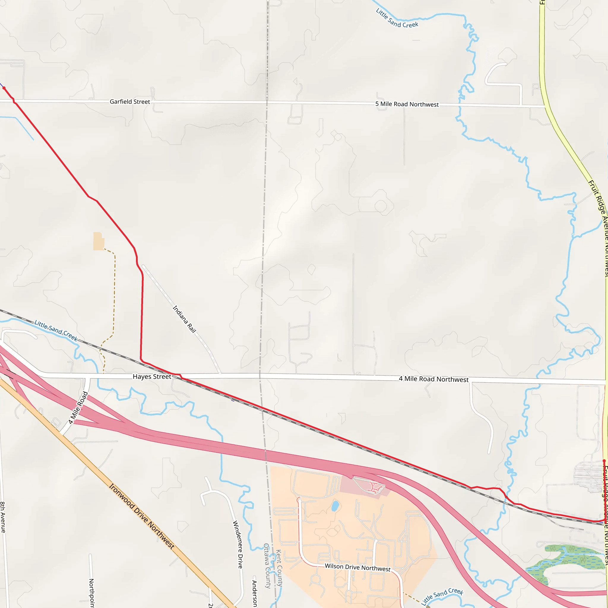Fred Meijer Pioneer Short Trail mobile static map