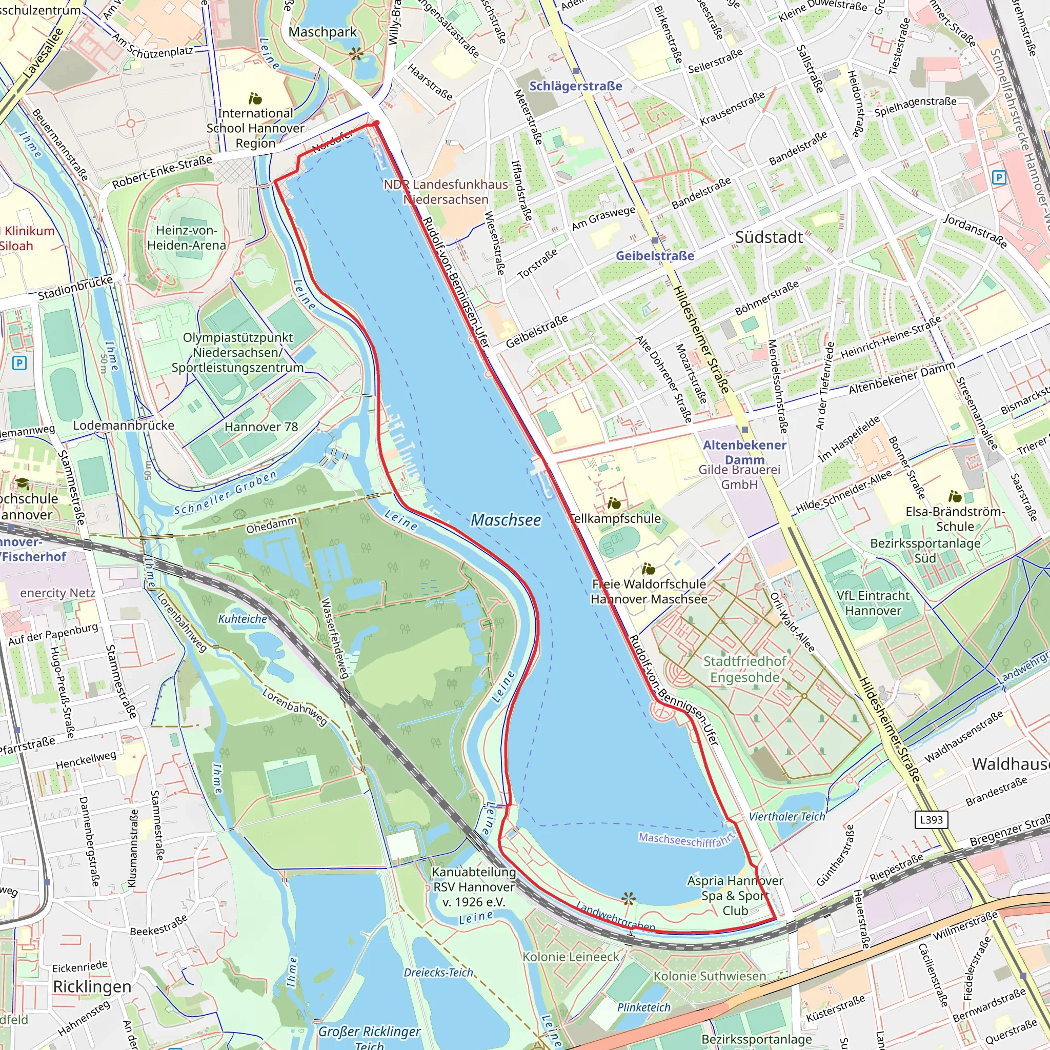 Maschsee Loop mobile static map