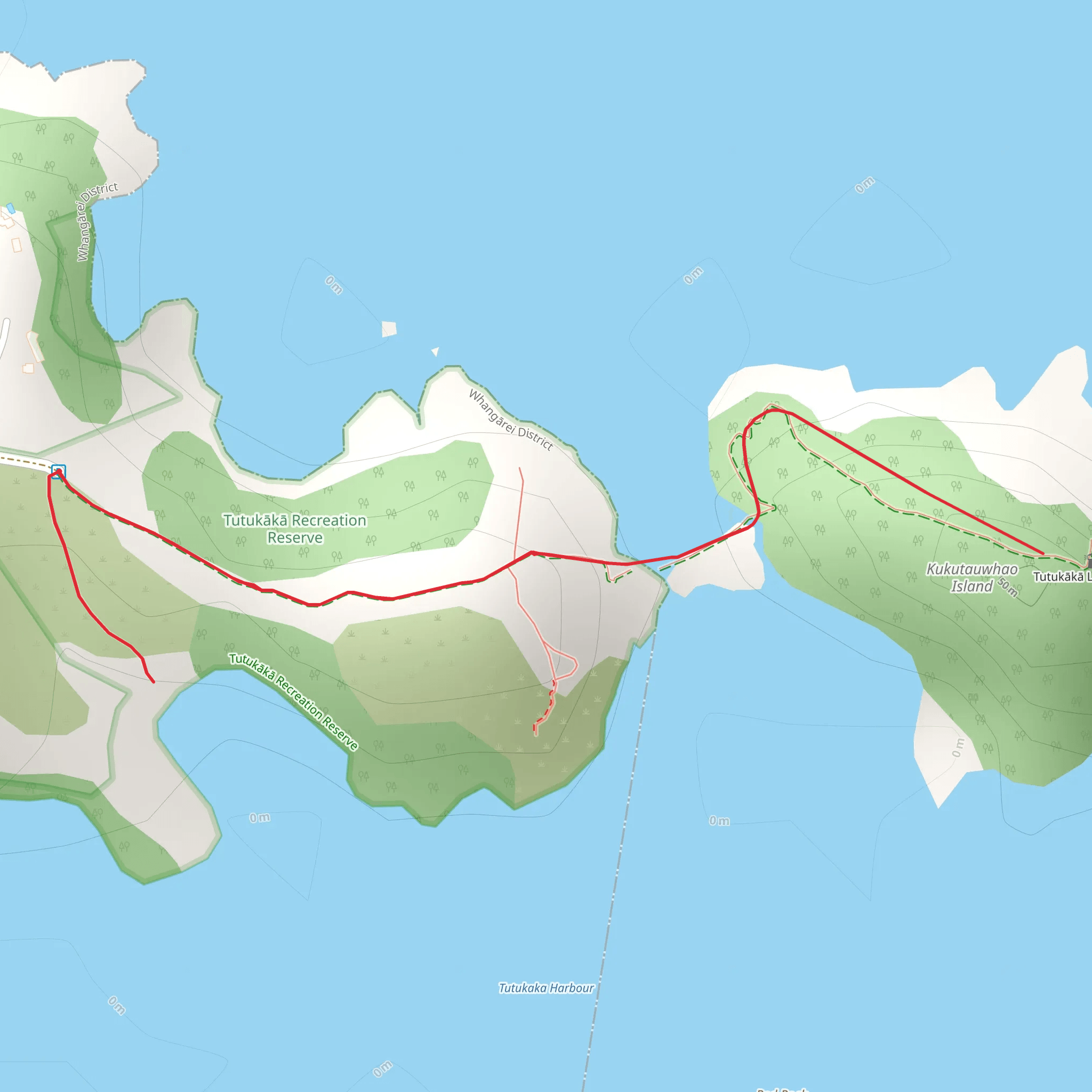 Tutukaka Head Track mobile static map