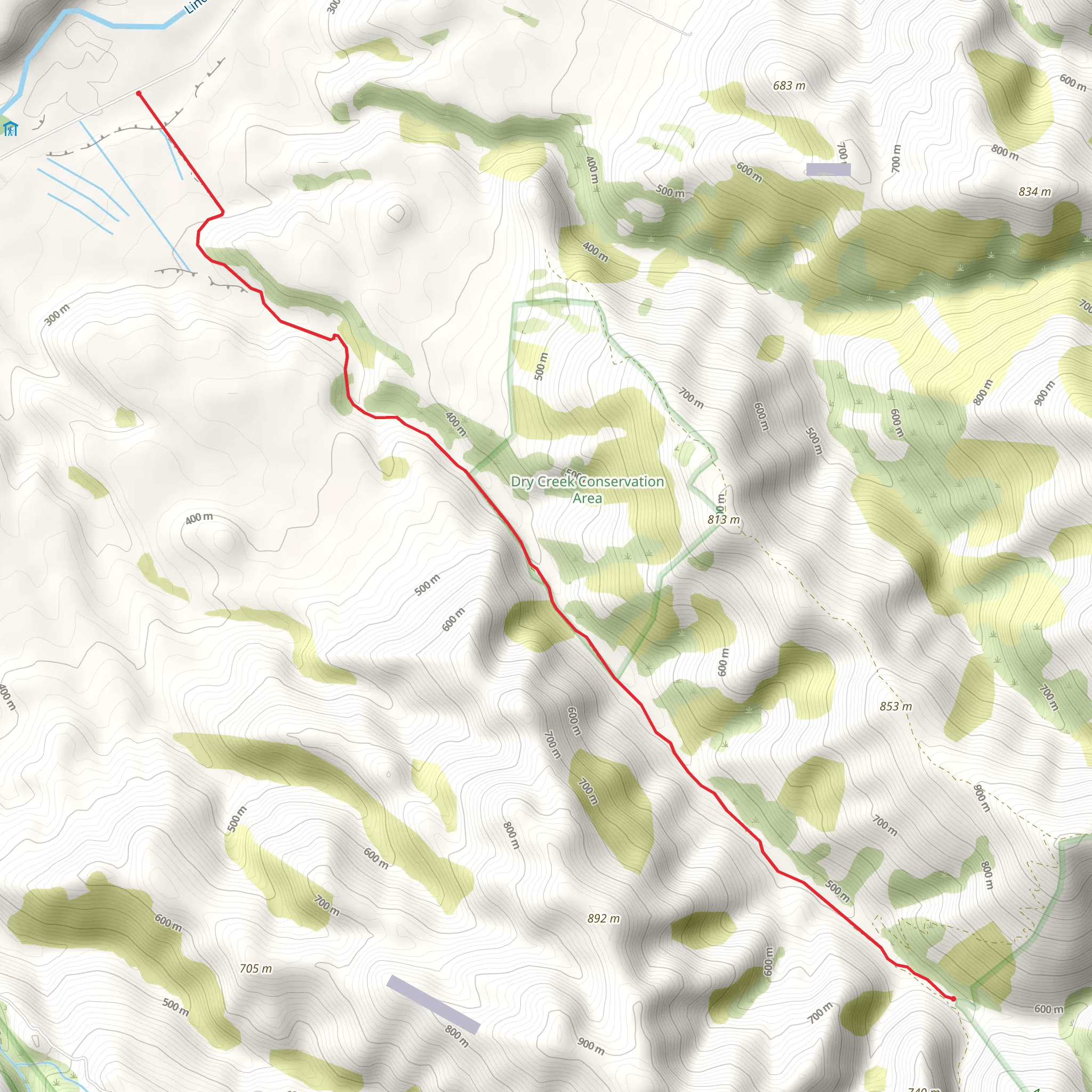 Dry Creek Track mobile static map