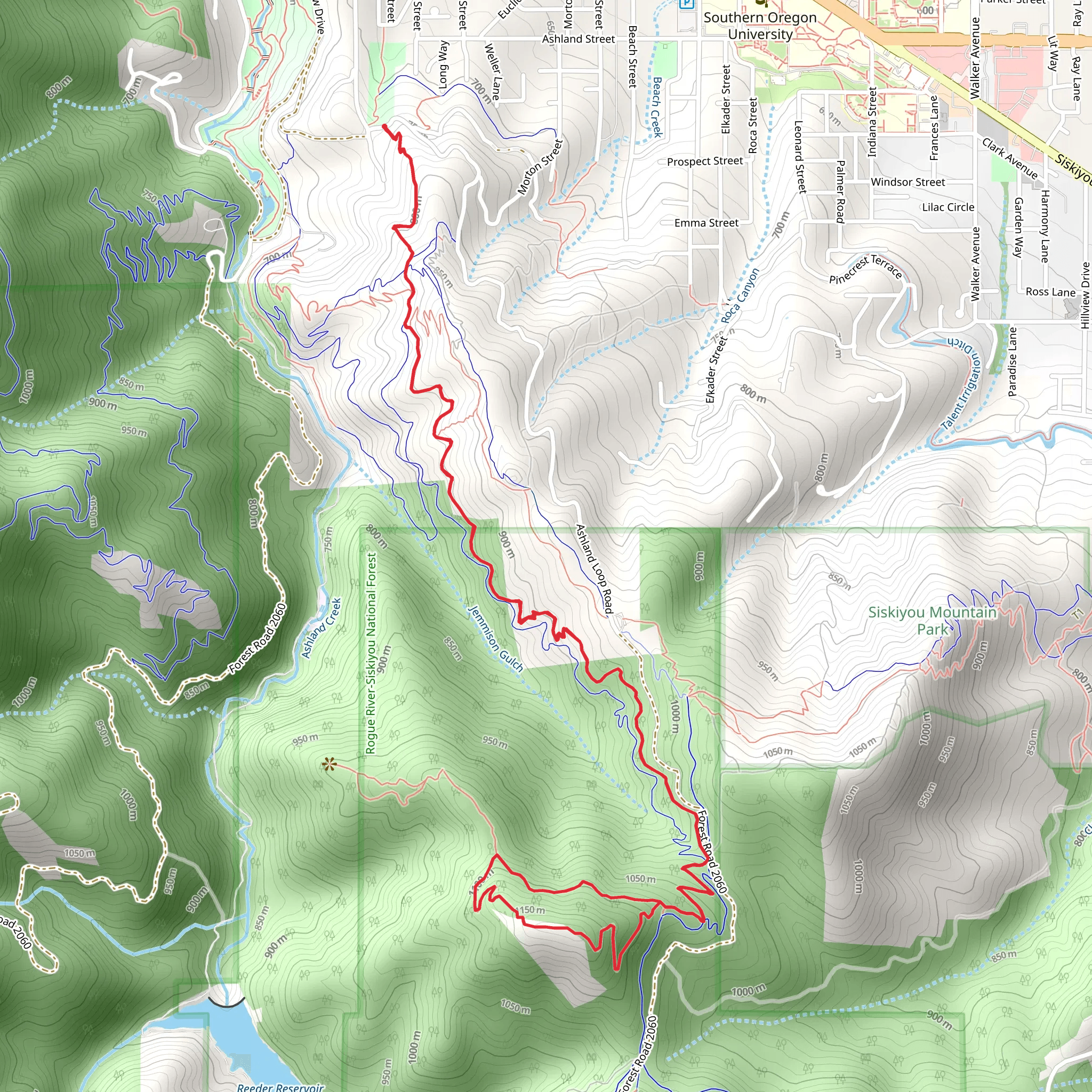 Lewis Loops - Gyre via Lower Red Queen Trail mobile static map