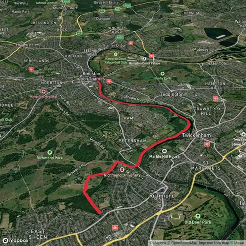 Richmond to Hampton Wick BR- riverside run
