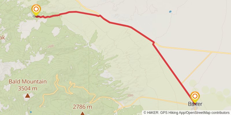 American Discovery Trail North Route stage 316 Map