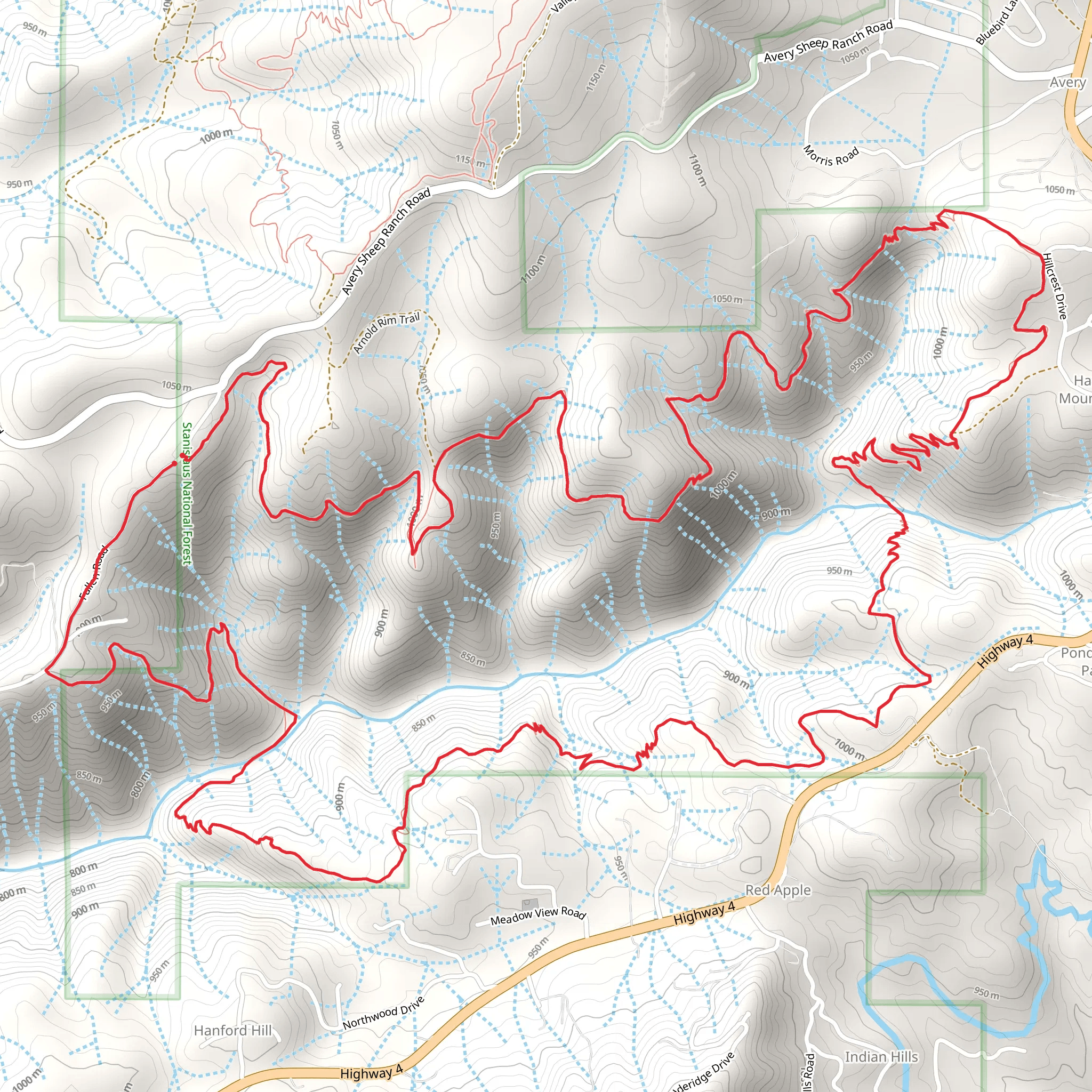 San Domingo Loop Trail mobile static map