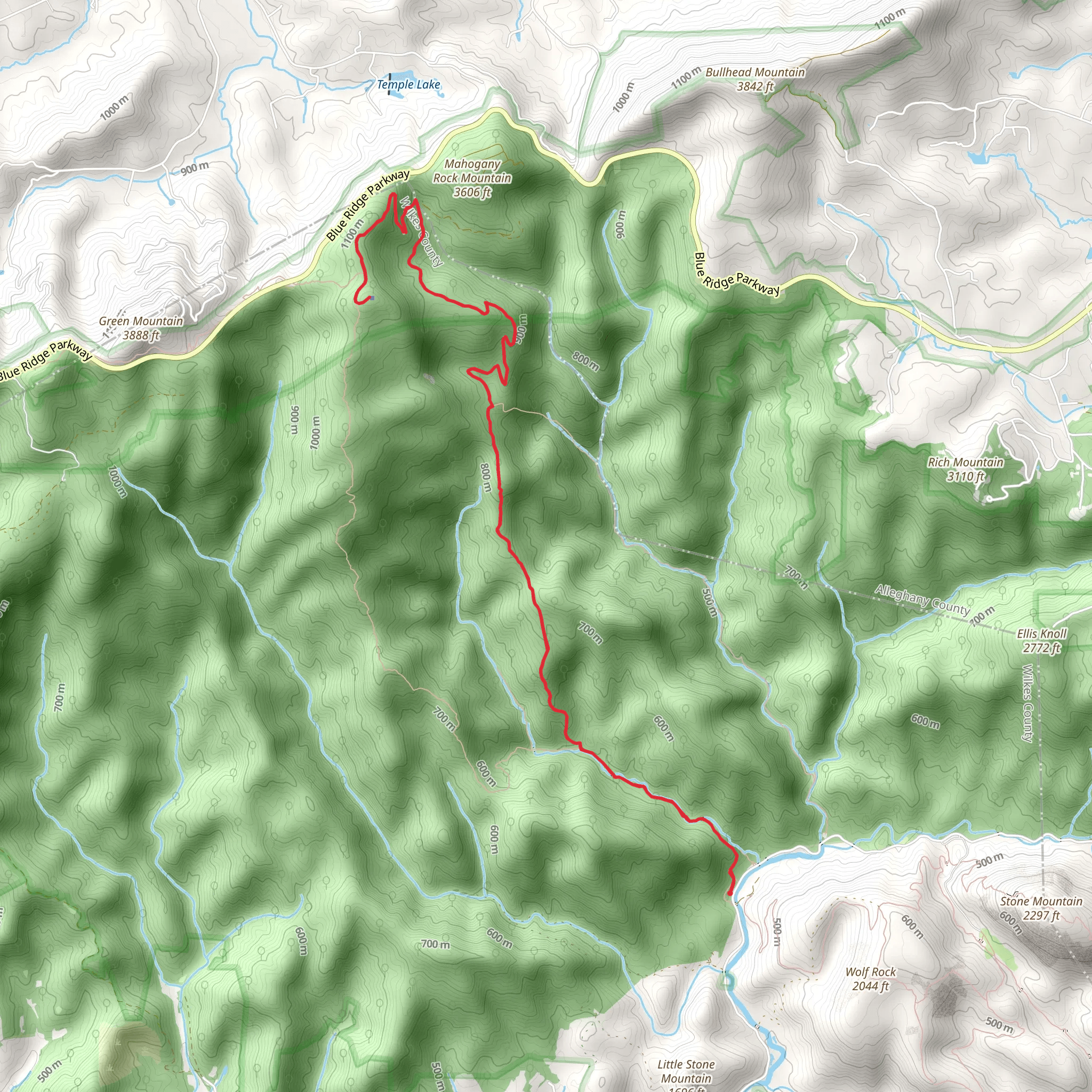 Mahogany Rock Overlook mobile static map