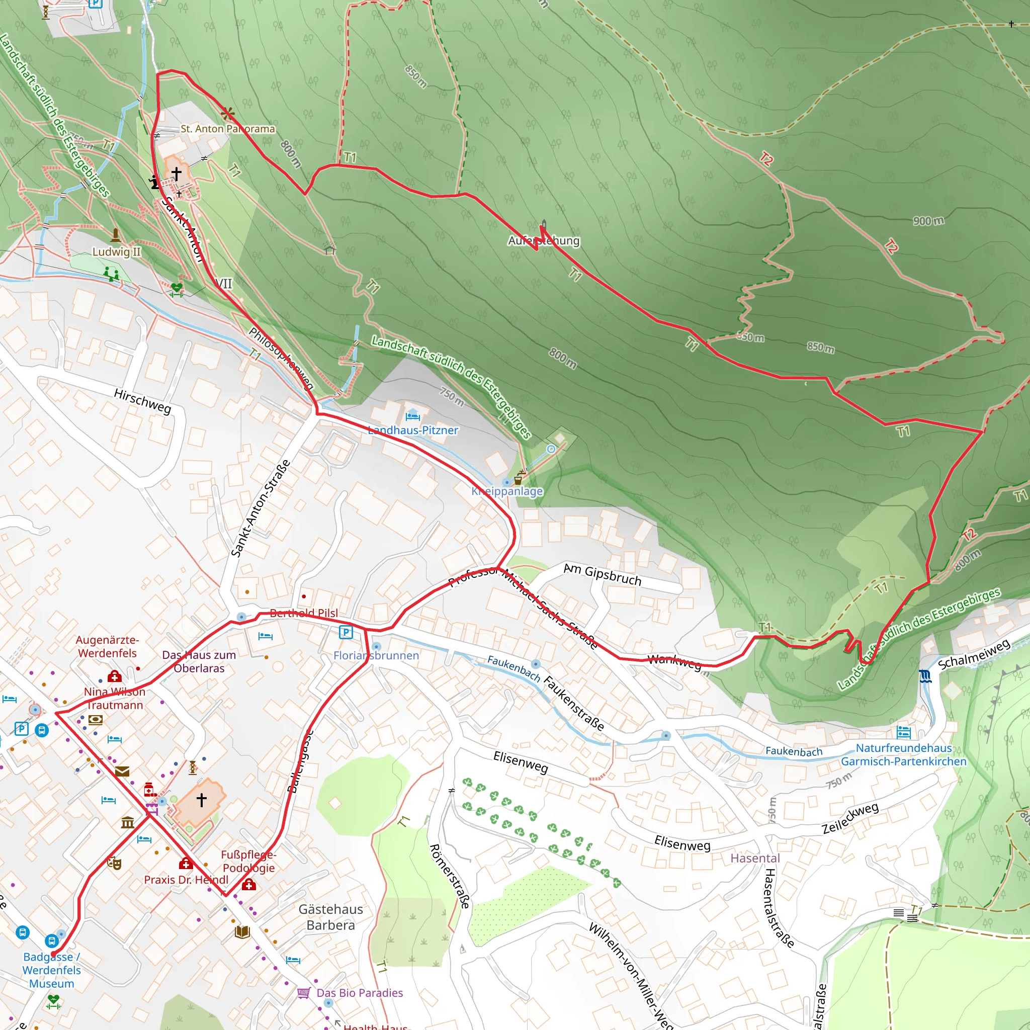St Anton Panorama via Wankweg mobile static map