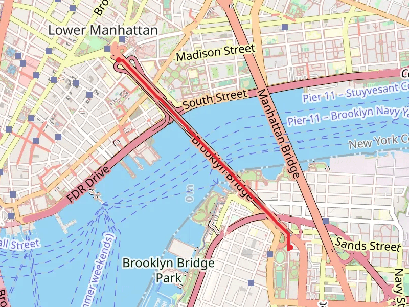 High Street to City Hall via Brooklyn Bridge