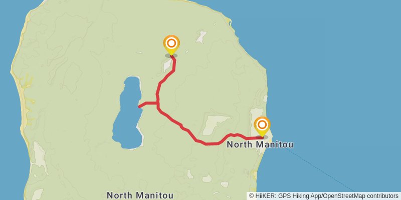North Manitou Island Trail alt 3 Map