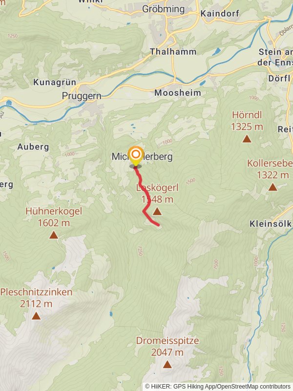 Michaelerberghaus to Stiegler Hütte mobile static map