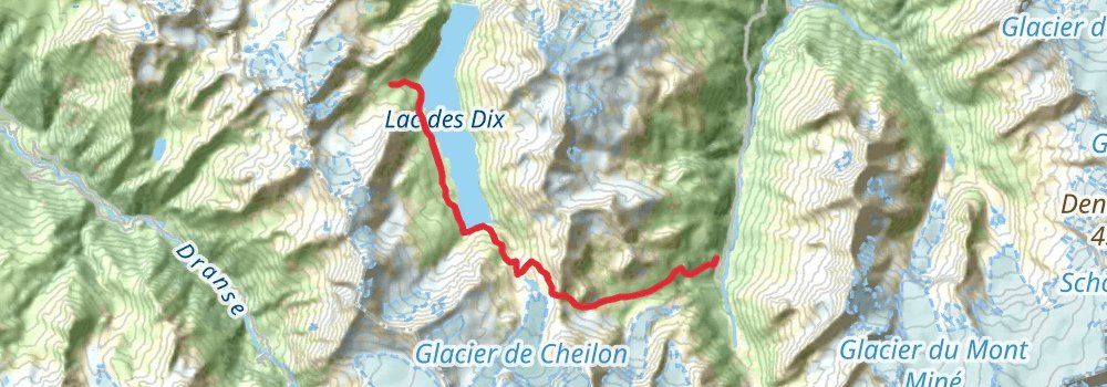 Chamonix to Zermatt - Haute Route stage 7 Map