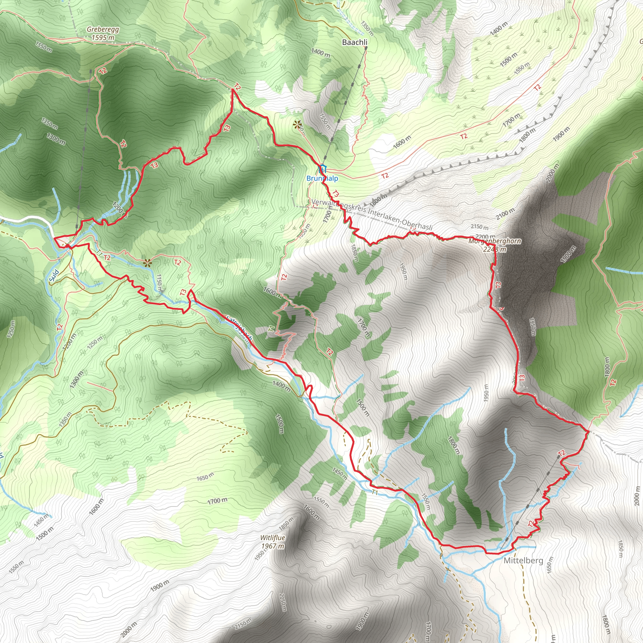 Morgenberghorn Peak Loop mobile static map