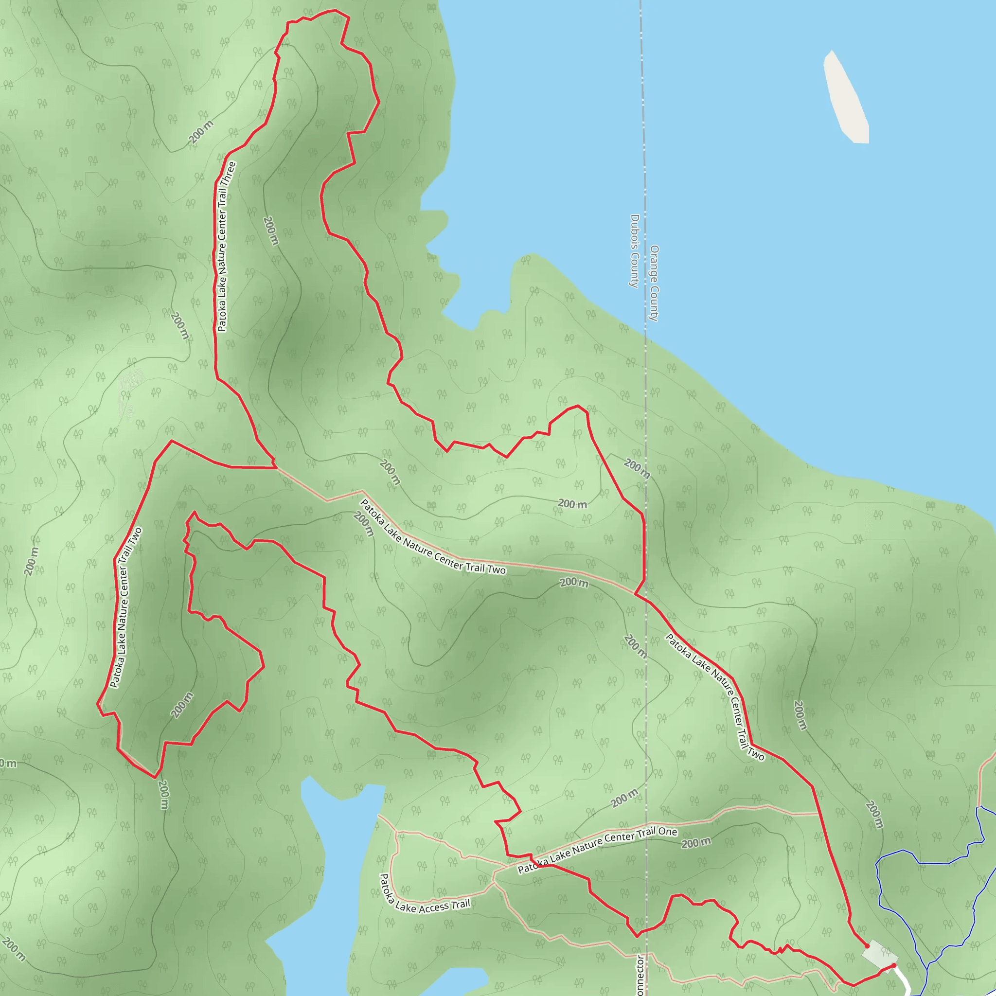 Patoka Lake Nature Center Trail mobile static map